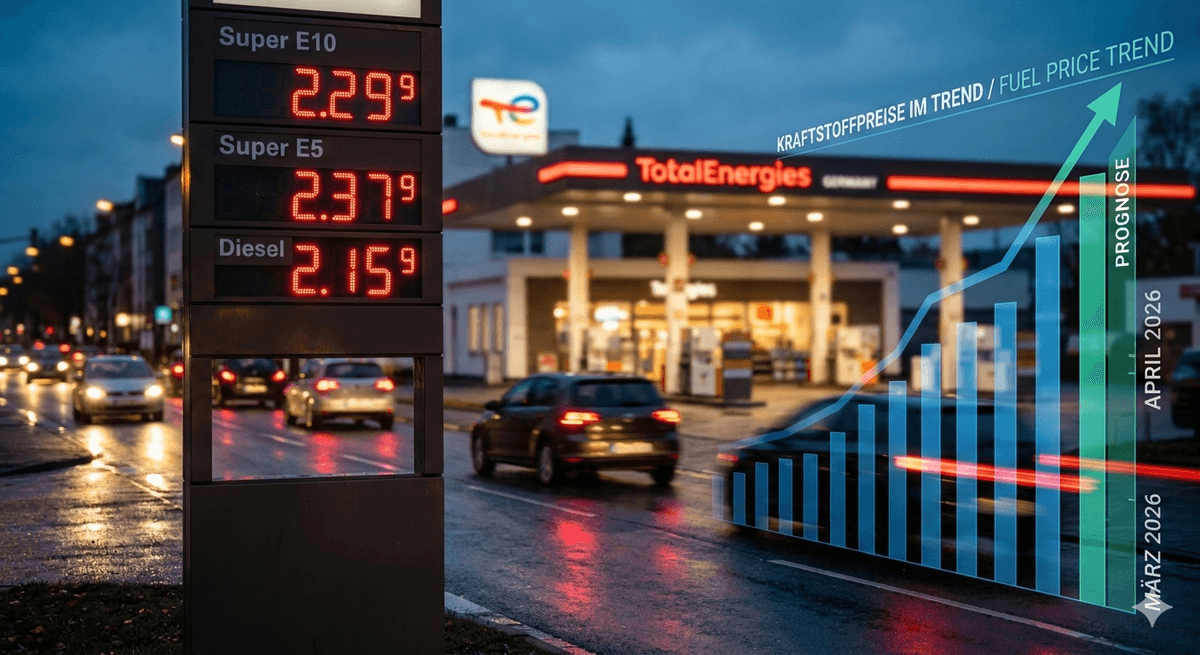 Öl-Charts und Zapfsäule